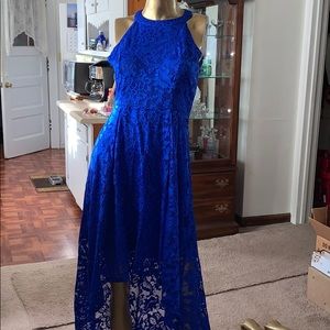 Blue lace dress
